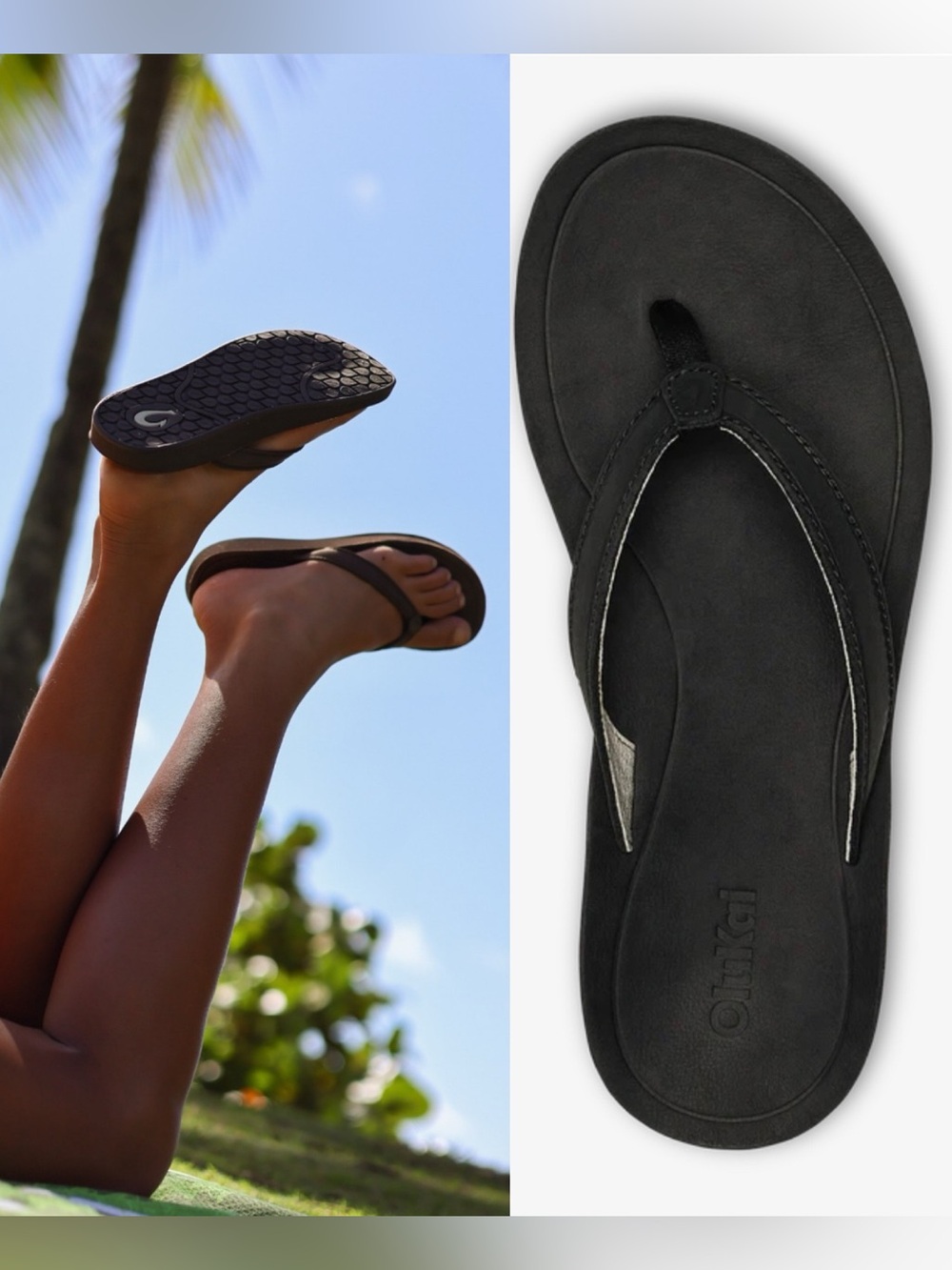 NWT Olukai Southshore Waterproof Leather Sandals Lava Rock